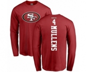 NFL Nike San Francisco 49ers #4 Nick Mullens Red Backer Long Sleeve T-Shirt