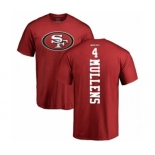 NFL Nike San Francisco 49ers #4 Nick Mullens Red Backer T-Shirt
