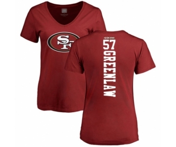 Football Women's San Francisco 49ers #57 Dre Greenlaw Red Backer T-Shirt