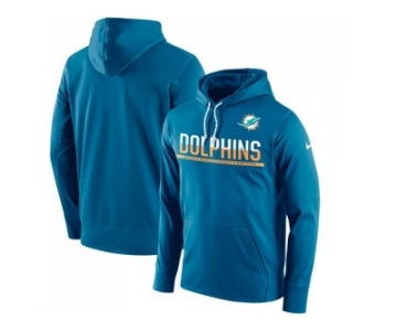 Men's Miami Dolphins Nike Blue Sideline Circuit Pullover Performance Hoodie
