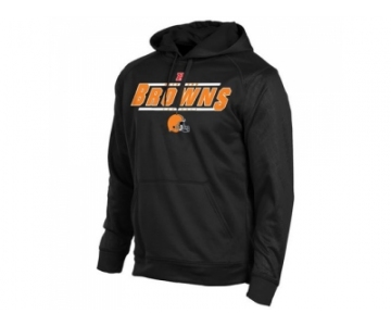 Cleveland Browns Historic Logo Majestic Black Synthetic Hoodie Sweatshirt