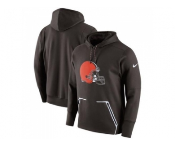 Men Cleveland Browns Nike Brown Champ Drive Vapor Speed Performance Pullover Hoodie
