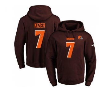 Nike Cleveland Browns #7 DeShone Kizer Brown Name & Number Pullover NFL Hoodie