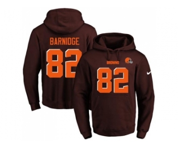 Nike Cleveland Browns #82 Gary Barnidge Brown Name & Number Pullover NFL Hoodie