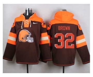 Nike Cleverland Browns #32 Jim Brown Brown Player Pullover NFL Hoodie