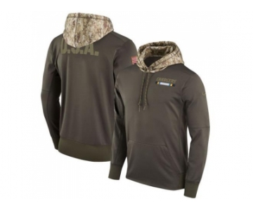 Men Los Angeles Chargers Nike Olive Salute to Service Sideline Therma Pullover Hoodie