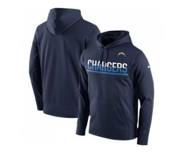 Men's San Diego Chargers Nike Navy Sideline Circuit Pullover Performance Hoodie