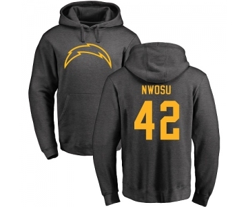 NFL Nike Los Angeles Chargers #42 Uchenna Nwosu Ash One Color Pullover Hoodie
