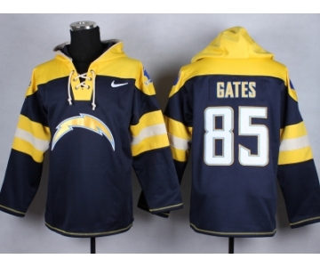 Nike San Diego Charger #85 Gates blue jersey(pullover hooded sweatshirt)