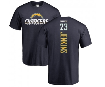 NFL Nike Los Angeles Chargers #23 Rayshawn Jenkins Navy Blue Backer T-Shirt
