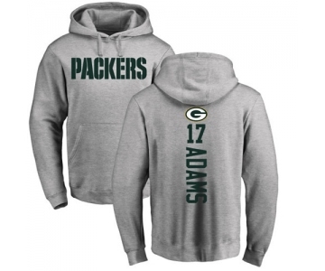 Football Green Bay Packers #17 Davante Adams Ash Backer Hoodie