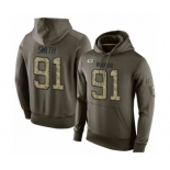 Football Men's Green Bay Packers #91 Preston Smith Green Salute To Service Pullover Hoodie