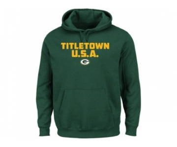 Green Bay Packers Majestic Green Hot Phrase Pullover Hoodie