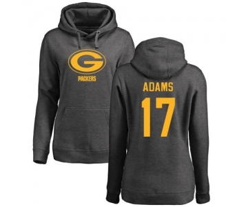 Football Women's Green Bay Packers #17 Davante Adams Ash One Color Pullover Hoodie