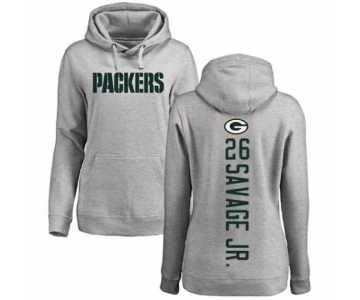 Football Women's Green Bay Packers #26 Darnell Savage Jr. Ash Backer Hoodie