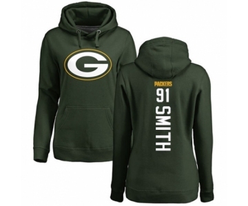 Football Women's Green Bay Packers #91 Preston Smith Green Backer Hoodie