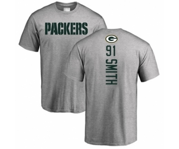 Football Green Bay Packers #91 Preston Smith Ash Backer T-Shirt