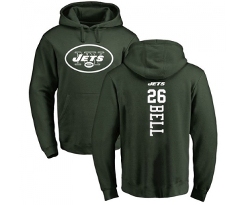 Football New York Jets #26 Le'Veon Bell Green Backer Pullover Hoodie