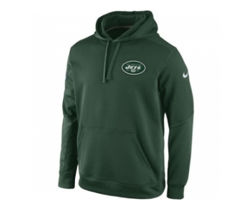 New York Jets Nike Green KO Chain Fleece Pullover Performance Hoodie