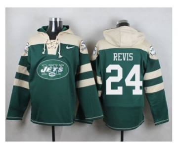 Nike New York Jets #24 Darrelle Revis Green Player Pullover NFL Hoodie