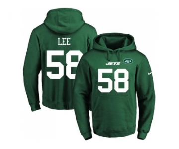 Nike New York Jets #58 Darron Lee Green Name & Number Pullover NFL Hoodie