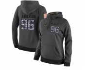 Football Women's New York Jets #96 Henry Anderson Stitched Black Anthracite Salute to Service Player Performance Hoodie