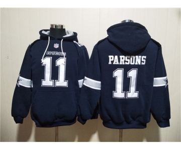 Men's Dallas Cowboys #11 Micah Parsons Navy Ageless Must-Have Lace-Up Pullover Hoodie