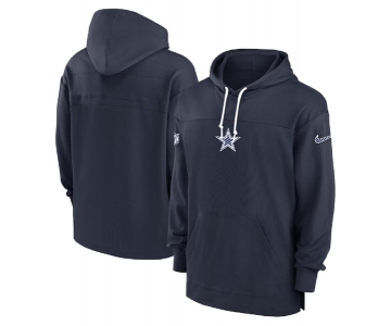 Men's Dallas Cowboys Navy Performance Pullover Hoodie