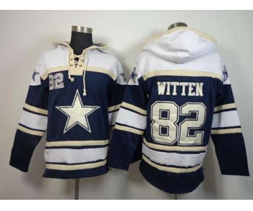 nike nfl jerseys dallas cowboys #82 jason witten blue-white[pullover hooded sweatshirt]