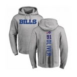 Football Buffalo Bills #91 Ed Oliver Ash Backer Pullover Hoodie