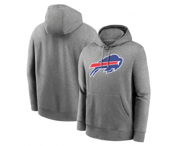 Men's Buffalo Bills Heather Gray Primary Logo Long Sleeve Hoodie T-Shirt