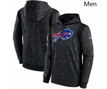 Men's Buffalo Bills Nike Charcoal 2021 NFL Crucial Catch Therma Pullover Hoodie