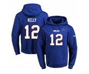 Nike Buffalo Bills #12 Jim Kelly Royal Blue Name & Number Pullover NFL Hoodie