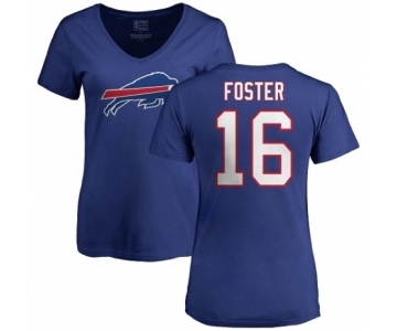 NFL Women's Nike Buffalo Bills #16 Robert Foster Royal Blue Name & Number Logo T-Shirt