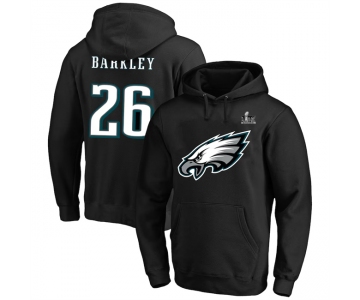 Men's Philadelphia Eagles #26 Saquon Barkley Black Super Bowl LIX Big & Tall Name & Number Pullover Hoodie