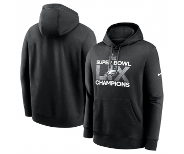 Men's Philadelphia Eagles Black Super Bowl LIX Champions Supplemental Pullover Hoodie