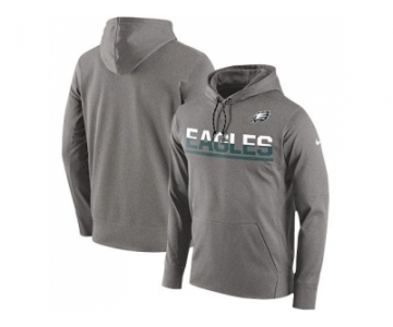 Men's Philadelphia Eagles Nike Gray Sideline Circuit Pullover Performance Hoodie