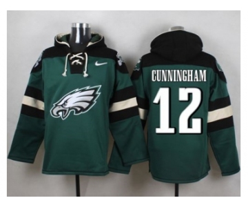 Nike Philadelphia Eagles #12 Randall Cunningham Green Player Pullover Hoodie