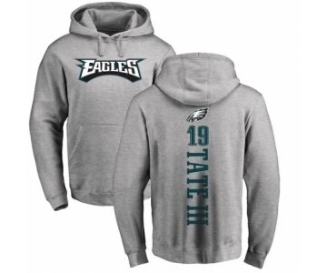 Nike Philadelphia Eagles #19 Golden Tate III Ash Backer Pullover Hoodie