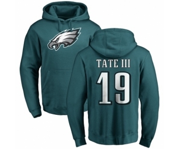Nike Philadelphia Eagles #19 Golden Tate III Green Name & Number Logo Pullover Hoodie