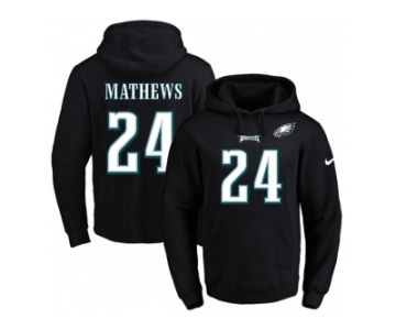 Nike Philadelphia Eagles #24 Ryan Mathews Black Name & Number Pullover NFL Hoodie