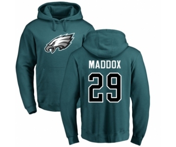 Nike Philadelphia Eagles #29 Avonte Maddox Green Name & Number Logo Pullover Hoodie