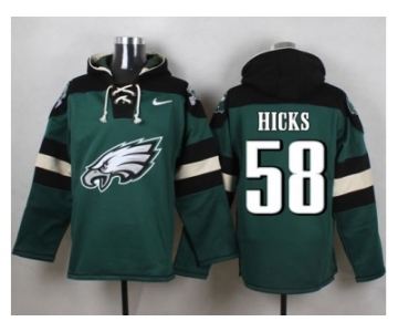 Nike Philadelphia Eagles #58 Jordan Hicks Green Player Pullover Hoodie