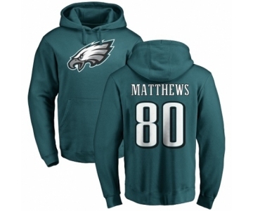 Nike Philadelphia Eagles #80 Jordan Matthews Green Name & Number Logo Pullover Hoodie