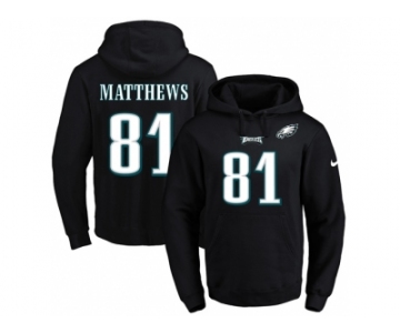 Nike Philadelphia Eagles #81 Jordan Matthews Black Name & Number Pullover NFL Hoodie