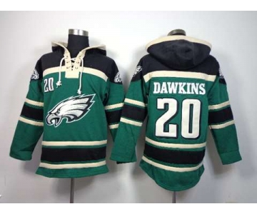 nike nfl jerseys philadelphia eagles #20 brian dawkins black-green[pullover hooded sweatshirt]