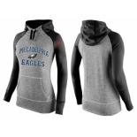 Women Nike Philadelphia Eagles Performance Hoodie Grey & Black_2