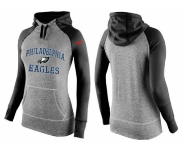 Women Nike Philadelphia Eagles Performance Hoodie Grey & Black_2