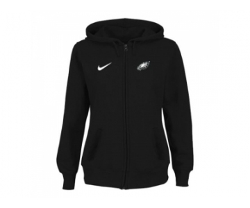 Women Philadelphia Eagles Stadium Rally Full Zip Hoodie Black