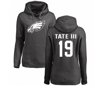 Women's Nike Philadelphia Eagles #19 Golden Tate III Ash One Color Pullover Hoodie